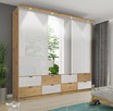 Przesuwna szafa LIVING z oświetleniem LED + szuflady - 1