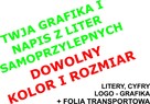 LITERY I CYFRY SAMOPRZYLEPNE NAPIS NAKLEJKI NA SAMOCHÓD - 1