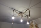 Lampa wisząca z liny żyrandol PAJĄK 5 ramion E27 handmade - 1