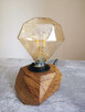 Lampki Hand Made. Rustykalne z żarówką typu Edison! Dębowe. - 5