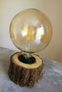 Lampki Hand Made. Rustykalne z żarówką typu Edison! Dębowe. - 4