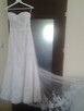 Biała suknia ślubna z podpinanym trenem - 11