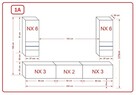 Meblościanka Zestaw Meble do Salonu Sezana N21 1A - 3