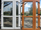 Drzwi PCV szyba panel 125x210 NOWE PVC biurowe białe od ręki - 2