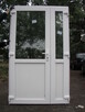 Drzwi PCV szyba panel 125x210 NOWE PVC biurowe białe od ręki - 5