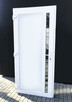drzwi białe PVC od ręki szyba zewnętrzne 100x210 cieple - 1