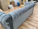 Sofa pikowana 260x90 z f spania szara - 7