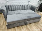 Sofa pikowana 260x90 z f spania szara - 1