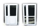125X210 DRZWI PCV kolor Biały szyba panel lewe prawe - 1