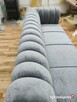 Sofa pikowana 260x90 z f spania szara - 11