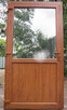 złoty dąb drzwi PCV 110x210 biurowe sklepowe, panel, szyba - 2