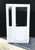 drzwi PCV kolor biły 140x210 sklepowe biurowe szyba - 2