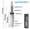 Siłownik podnośnik fotela 200/40 mm CHRO 150 KG 4K - 2