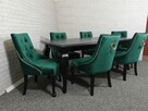 Krzesło tapicerowane z kołatką butelkowa zieleń Producent - 5