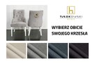 Krzesło tapicerowane z kołatką butelkowa zieleń Producent - 6