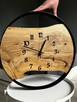 Drewniany zegar w obręczy - dąb - 3