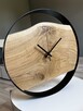 Drewniany zegar w obręczy - dąb - 5
