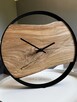 Drewniany zegar w obręczy - dąb - 2
