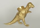 Dinozaur - doniczka na sukulenty, kaktusy, kolor złoty. - 8