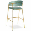 WYPRZEDAŻ Krzesło barowe ROYAL tapicerowane aksamit złoto - 4