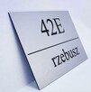 Srebrna elegancka grawerowana Tabliczka na dom drzwi adres - 2