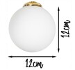 LAMPA WISZĄCA SUFITOWA ŻYRANDOL ZŁOTA 3 KULE / 5 KUL - 4
