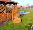 Drewniana donica z pergolą 80x40x160cm donice ogrodowe Wymia - 2