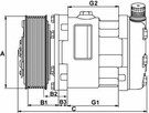 Kompresor sprężarka klimatyzacji 6259932 , SD7H15-7975B - 3