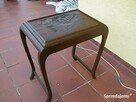 stary drewniany stolik rzeźba - 7