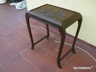 stary drewniany stolik rzeźba - 5