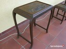 stary drewniany stolik rzeźba - 2