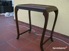 stary drewniany stolik rzeźba - 1