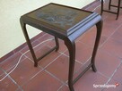 stary drewniany stolik rzeźba - 4