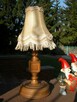 drewniana lampa -lampka ze zmywalnym abażurem - 2