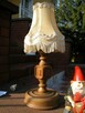 drewniana lampa -lampka ze zmywalnym abażurem - 3