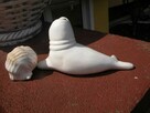 porcelanowe figurki muszla i foczka - 3