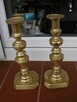 kolekcjonerskie mosiężne świeczniki komplet 1 - 3