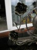 zegar metaloplastyka kwiaty - 6