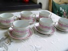 kolekcjonerski różany serwis z porcelany sygnowany - 6