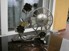 zegar metaloplastyka kwiaty - 3