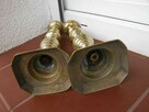 kolekcjonerskie mosiężne świeczniki komplet 1 - 5
