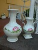 porcelanowy i sygnowany wazon dwie sztuki - 4