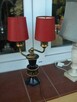 stara grecka lampka z porcelany 2 abażurki - 3