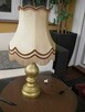stara kolekcjonerska lampa- lampka drewno złota - 3