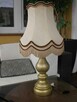 stara kolekcjonerska lampa- lampka drewno złota - 1
