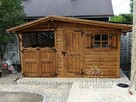 Domek narzędziowy z garażem warsztat drewniany garaż - 9