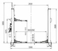 Podnośnik dwukolumnowy warsztatowy 4T półautomat - 3