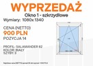 Okno jednoskrzydłowe 1080 x 1340, BIAŁE - 2