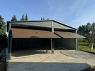 Garaż blaszany 6x6 grafit+orzech - 3
