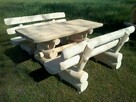 Stół + ławki z bali - 5